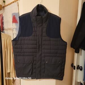 Barbour Bradford Gilet Vest in Navy/Gray, sz XXL